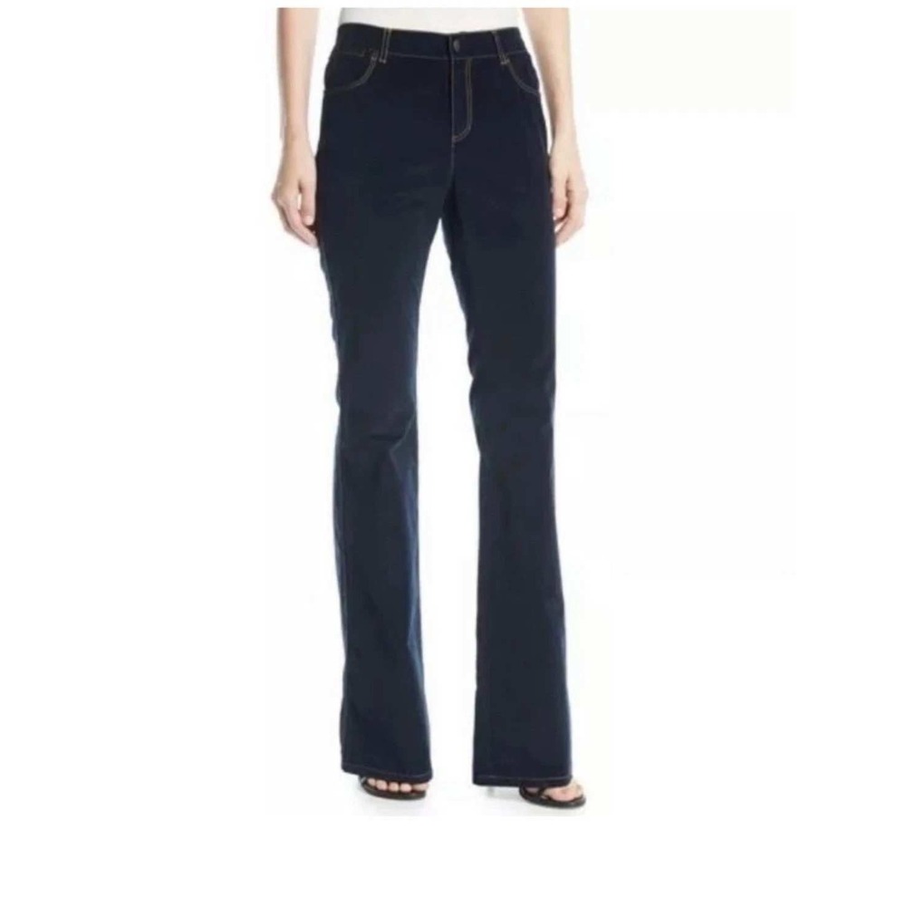 Lafayette 148 New York Corduroy Flare Leg Pants Womens 10 Dark Blue Retro Boho